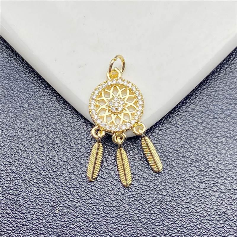 Dream Net Pendant: Handmade Crystal, Zircon, and Micro-Diamond DIY Jewelry Accessory Standard