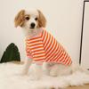 Dogs Striped T-Shirt Pet Round Neck Tee Shirt Short Sleeve Casual Pullover Puppy Apparel for Small Medium Dogs