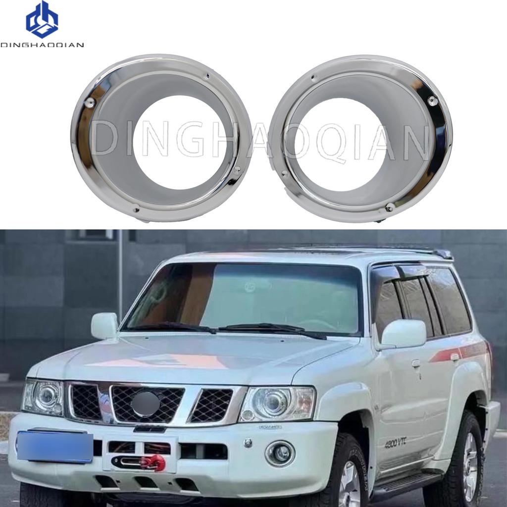 Auto Nebelscheinwerferabdeckung Untere Stoßstange Nebelscheinwerferloch Gitter Blende Passend für Nissan Patrol Y61 2005 2006 2007 2008 2009