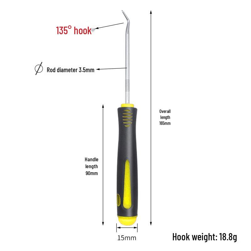 4-Piece Oil Seal & Tire Repair Tool Set - Includes Screwdriver Pullers and Hook Removers
