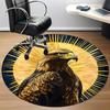 1pc Eagle Emblem Chair Carpet for Office, Round Non Slip Durable Large Size Office Carpet, Suitable for Office