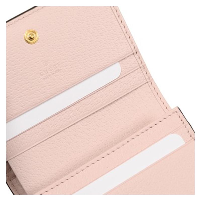 Gucci Ophidia Guldtone Tilbehør Klassisk GG Mønster Print Lærred og Læder Pung Dame Beige/Pink