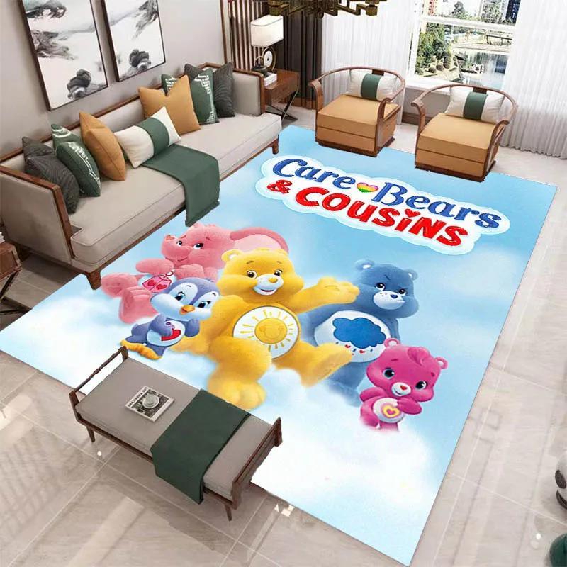 MINISO Cute C-Care Bears Printed Carpet Kitchen Mats Non -slip Carpet Outdoor Carpets Area Rug Bedroom Decor Birthday Gift
