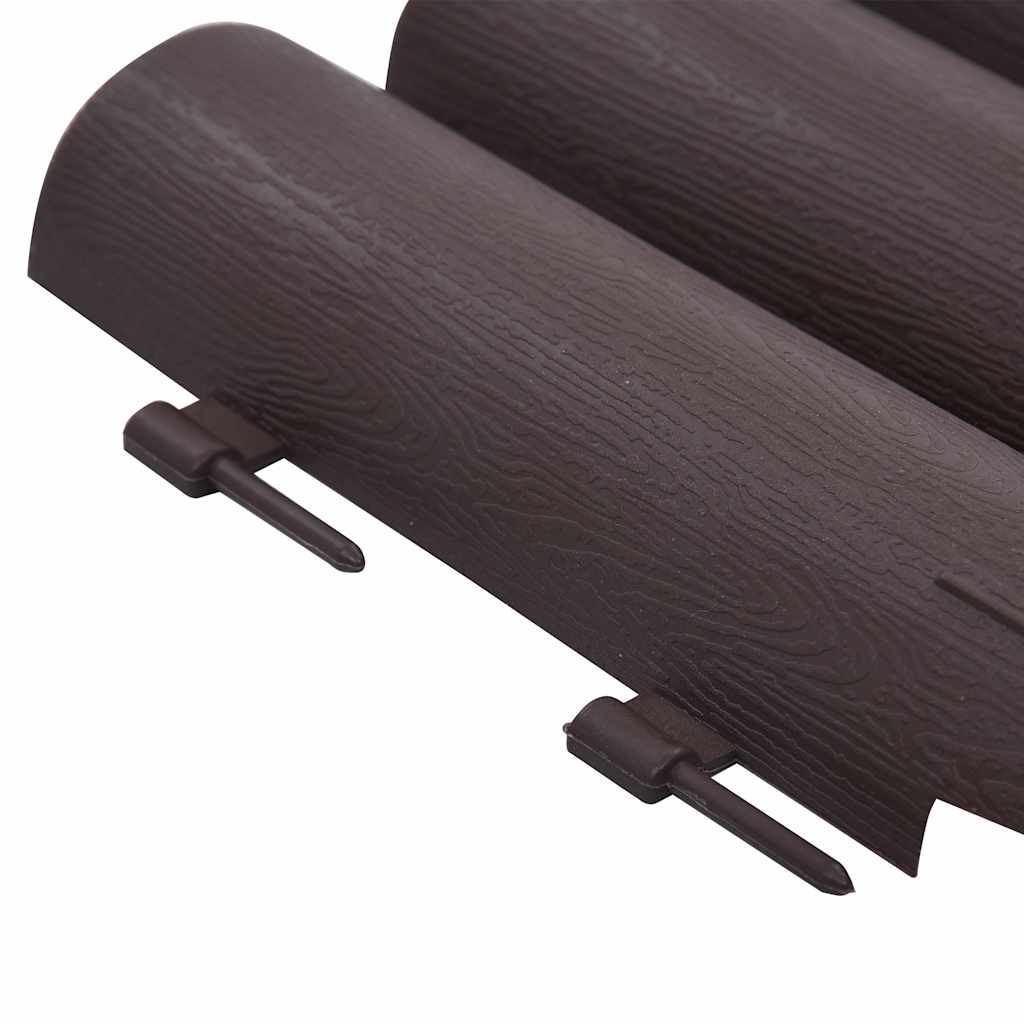 Lawn Edging 36 Pcs Brown 10 M PP