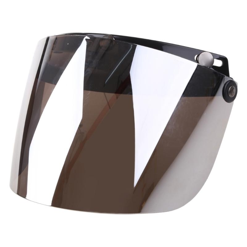 Motorcycle Enthusiasts Helmet Visor Shield PC Lens 3-Snap Design Open Face Visor