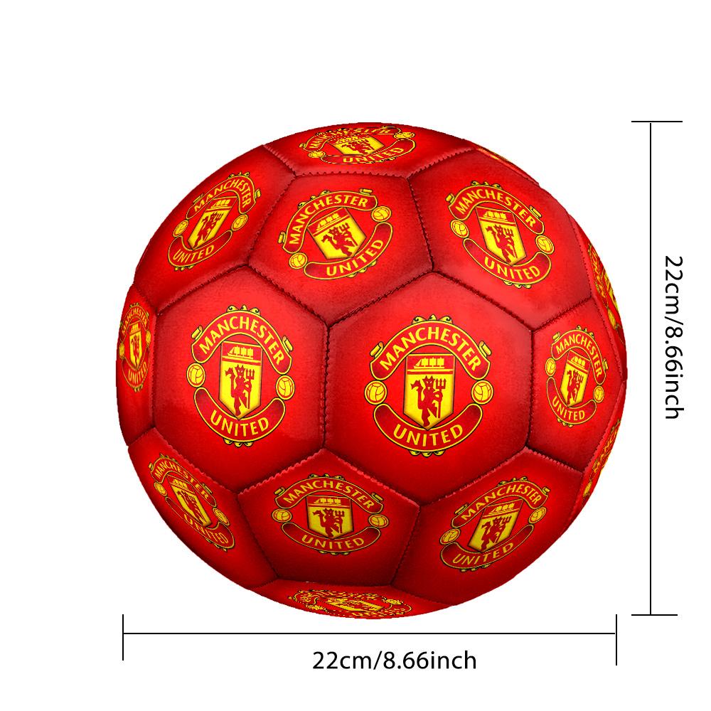 Manchester Crest Size 5 Football Machine-Stitched Indoor/Outdoor Universal Football Perfect Gift for Sports Enthusiasts