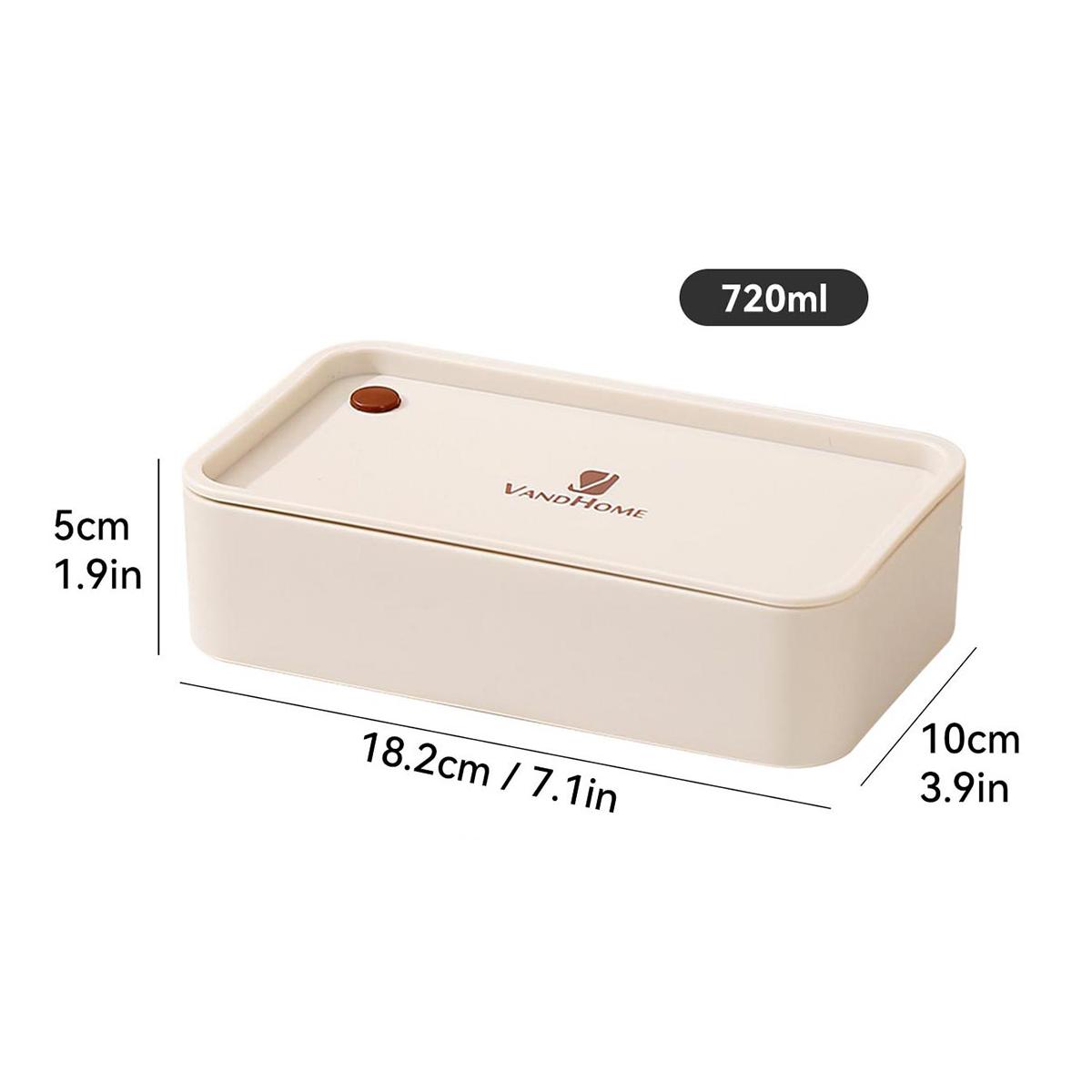 

WORTHBUY Reusable Divided Plastic Lunch Contianer Microwave Safe Portable Large Capacity Sealed Bento Lunch Box For Students