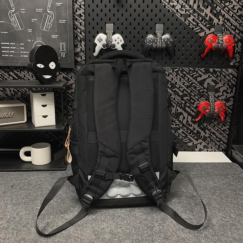 New high-value trendy and cool contrasting backpack, couple light travel, large-capacity backpack
