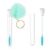 Eyelash Brush Tube With Pompom Lash Extension Makeup Brush Dustproof Eyebrow Comb Beauty Tools