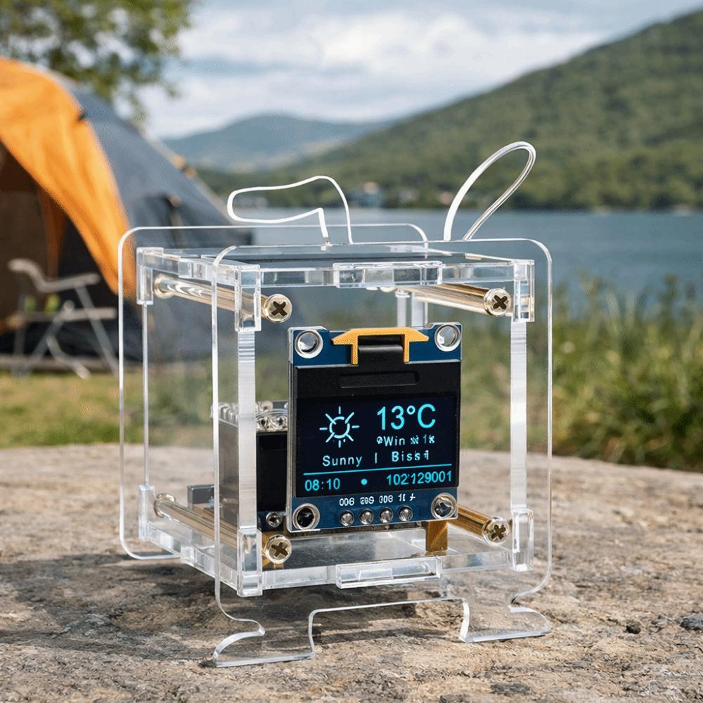 Multifunktionales Digitaluhr-Kit 2,4-GHz-WLAN-Konnektivität Wetteruhr DIY Lötübung