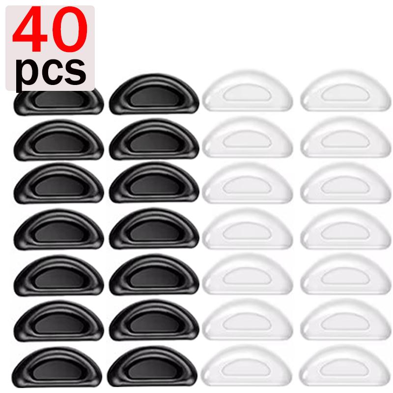 10/60pcs Glasses Nose Pads Adhesive Silicone Nose Pads Non-slip Transparent Nosepads for Glasses Eyeglasses Eyewear Accessories