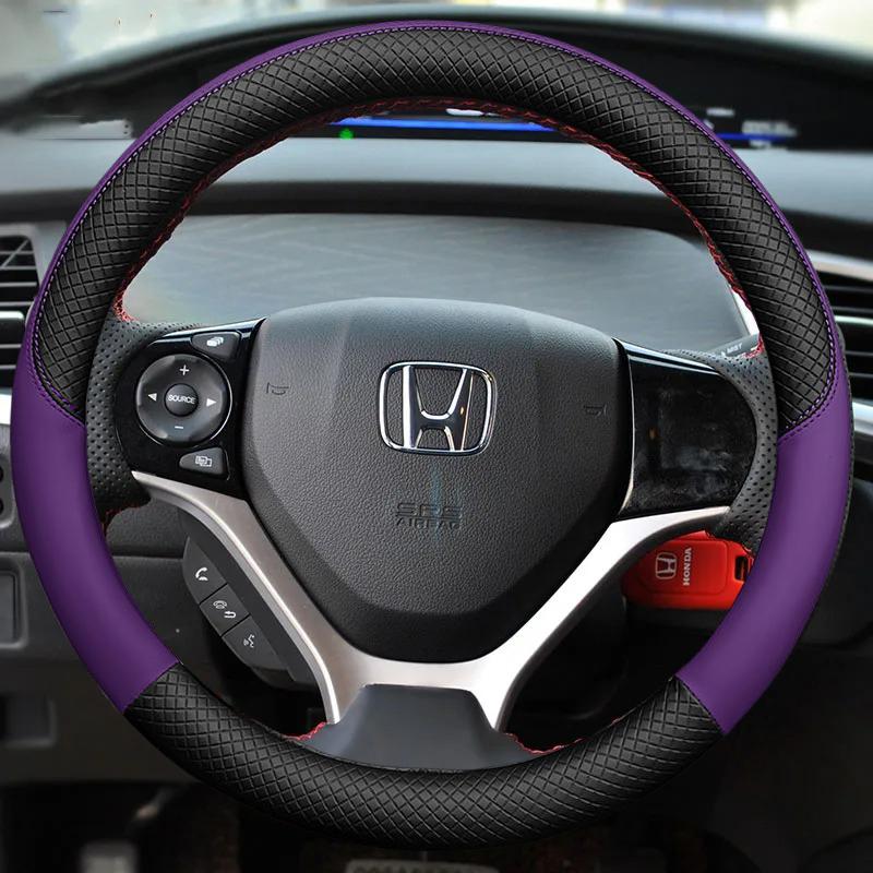 gjzh3 Car Steering Wheel Cover Anti-slip Braid Artificial Leather For Honda Civic Civic 9 2012 2013 2014 2015 Car Accessories