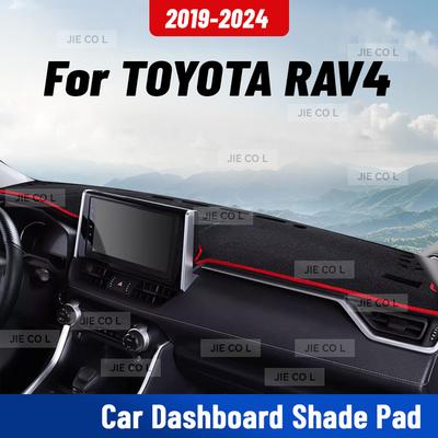 For TOYOTA RAV4 -2024 Car Dashmat Anti-UV Dashboard Cover Dash Mat Sunshade Cushion Carpet Protective Accessories