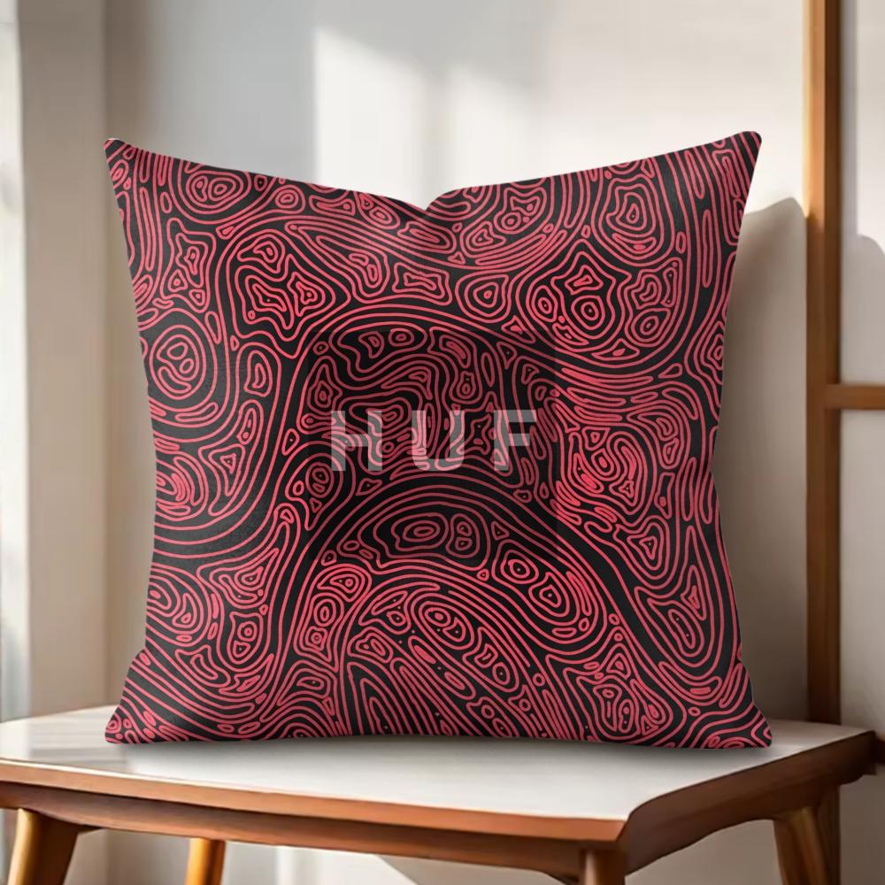 Fashion Hot Trend HHUF Cushion Cover Natural Linen Organic Fabric DoubleSided Printing Couch Pillow Covers Home Decor