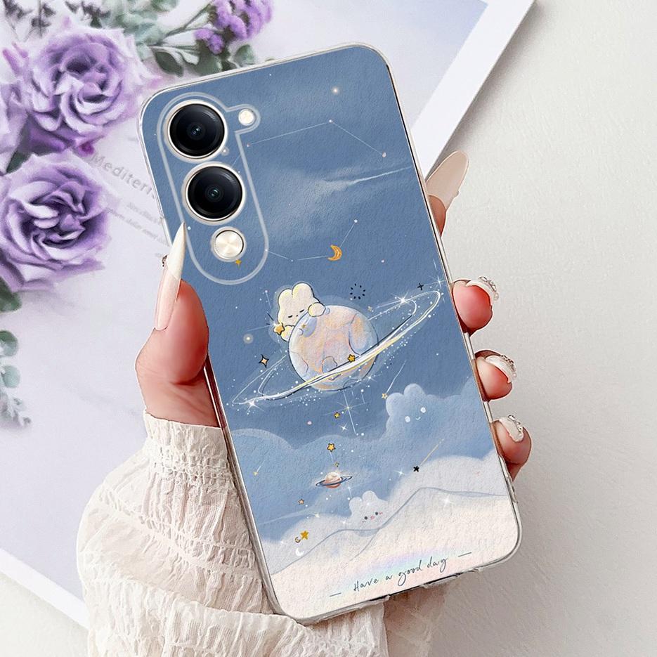 For Vivo Y04 4G Case V2430 Cute Cat White Lion King Painted Cover Soft Slim Phone Case For Vivo Y29s Y 29 s VivoY04 Fundas Coque