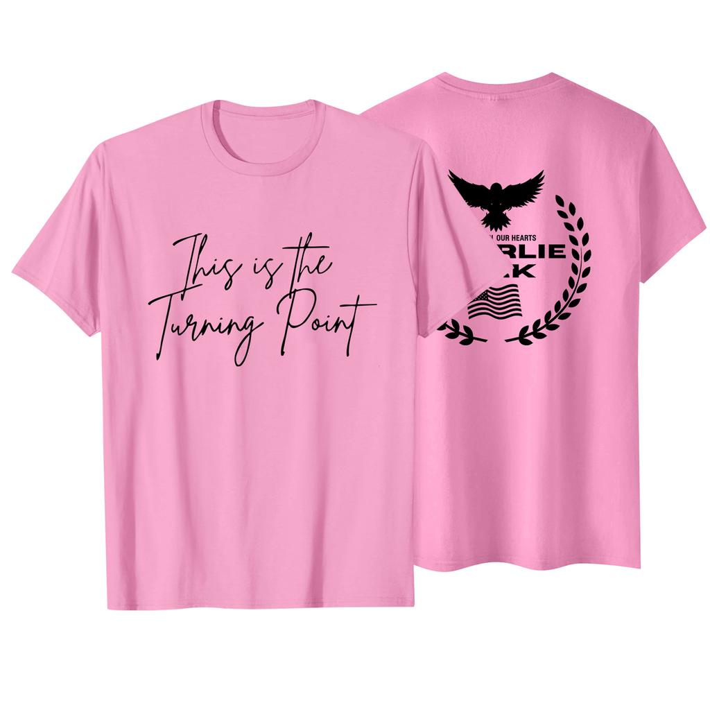 Fashionable Round Neck Short Sleeve Work Clothes Printed Tops For Womens Summer Tops