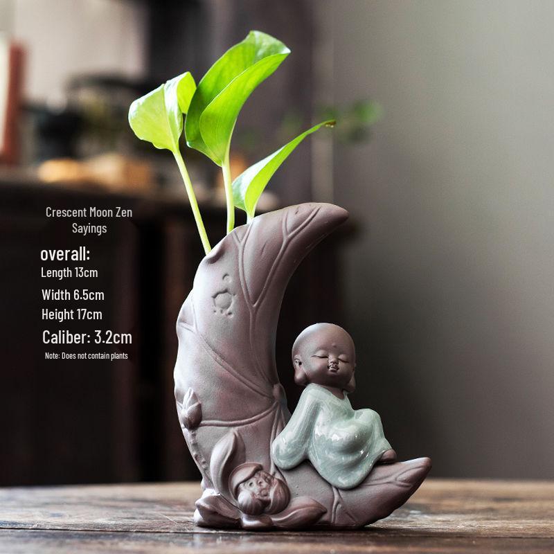 Stylish Ceramic Pothos Hydroponic Flower Pot Vase for Home Decor