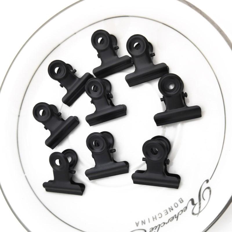 31mm Black Round Iron Money Clip - Small Stationery Clip for Tickets