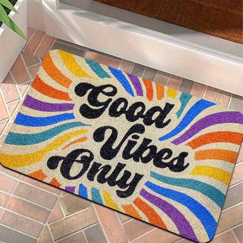 VIKAMA Rainbow Carpet Good Mood Doormat Welcome Mat Easy To Clean Rug For Bedroom Carpet For Live Room Home Decor