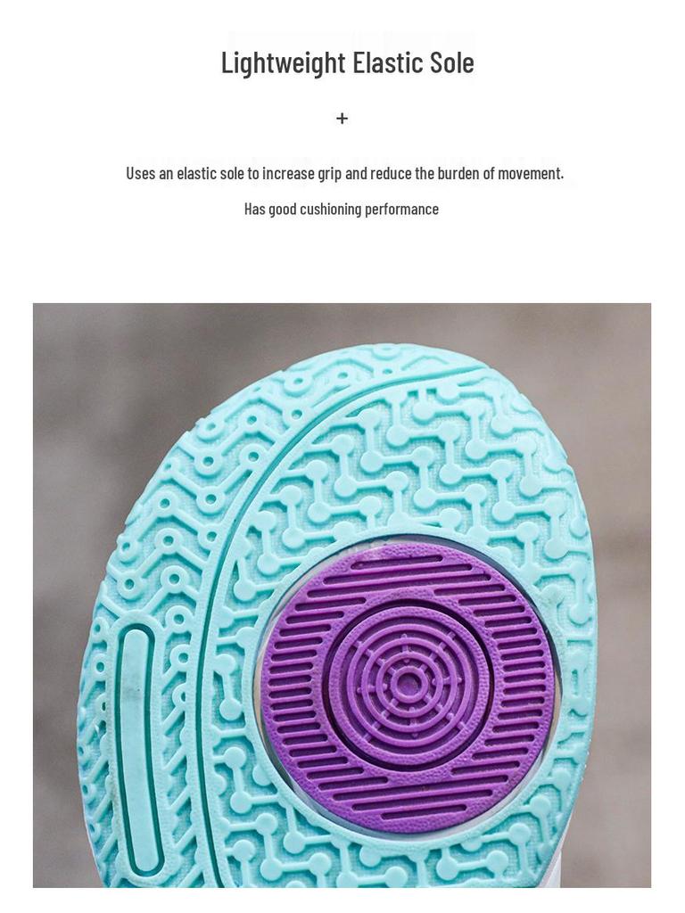 Boys' Soft-Soled Basketball Shoes, 2025 Spring/Autumn Kobe Shock-Absorbing Sports Boots for Big Kids & Primary Students