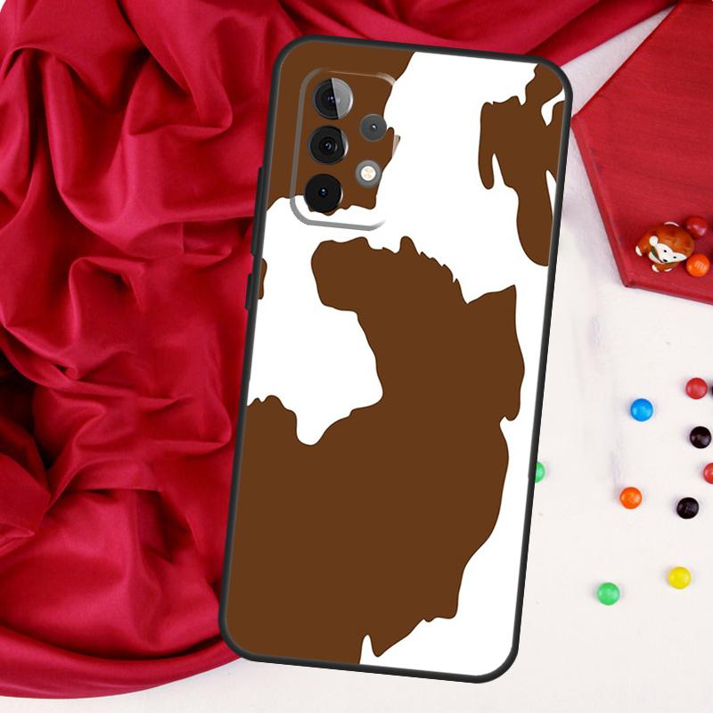 Spotted Cow Skin Print For Samsung Galaxy A26 A05 A06 A16 A54 A34 A14 A22 A32 A52 A55 A35 A15 A53 A13 A56 A36 Case