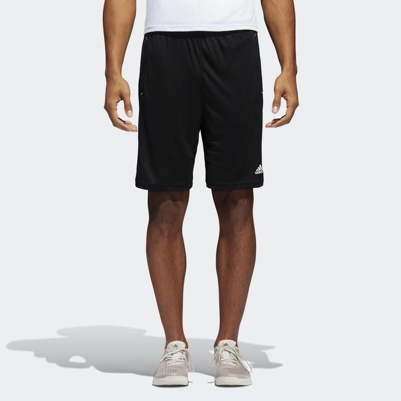 Adidas Side Stripe Lace-Up Breathable Five-Point Sports Shorts Men Shorts Black F86297