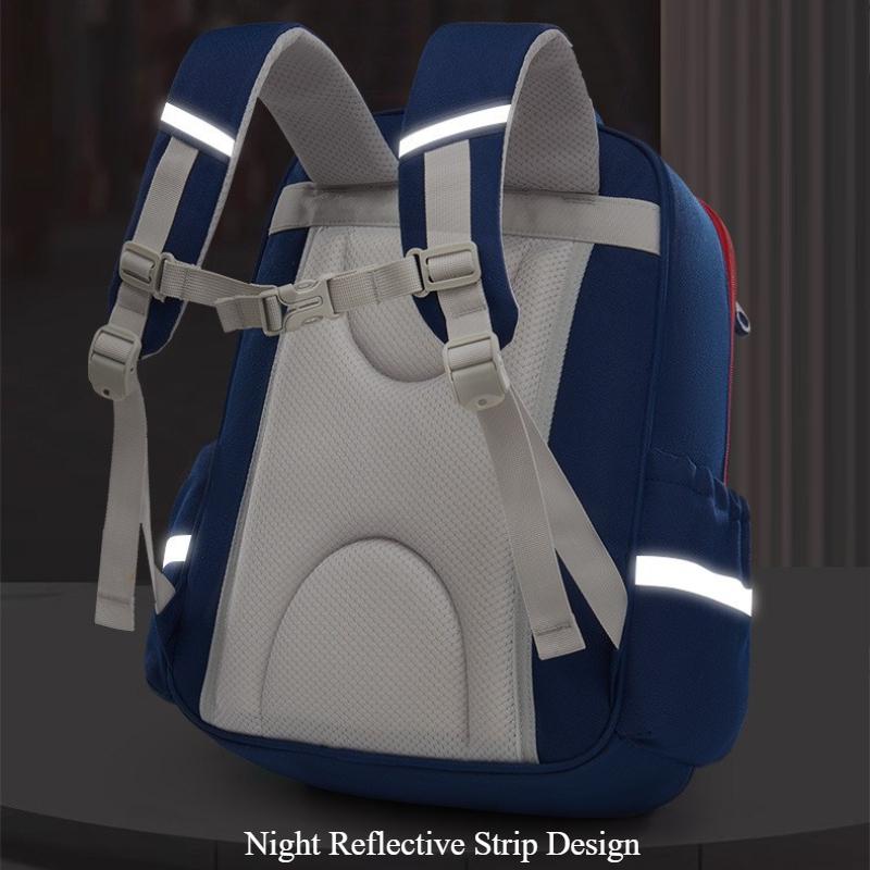 Trendy England School Bags for Primary School Students Grade 1-3-6 Scientific Spinal Protection Oxford Waterproof Backpack Unisex Multi-layer Book Bag