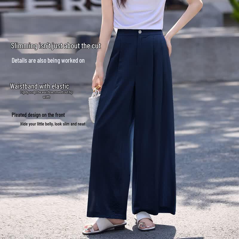 Women s Loose Straight-Leg Wide-Leg Pants L