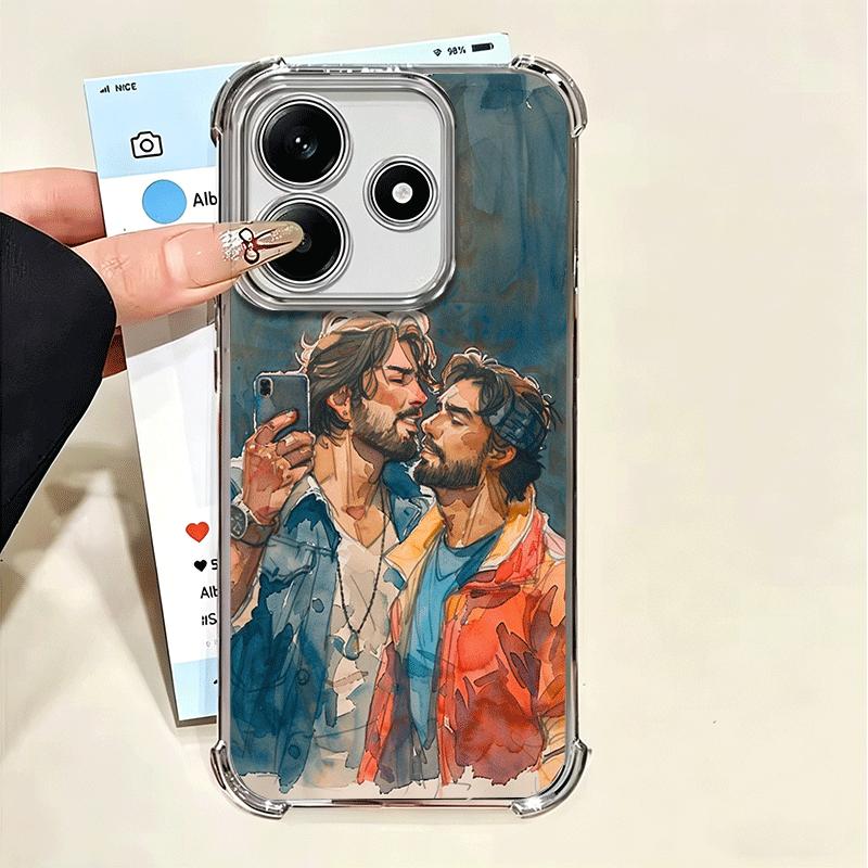 Muscle Man Gay Fitness Soft Phone Case For Xiaomi Poco X7 X8 Pro Max X6 X5 X3 F8 Ultra F7 M8 M7 M5S Redmi 15C 15A 15 14C 13C 12C