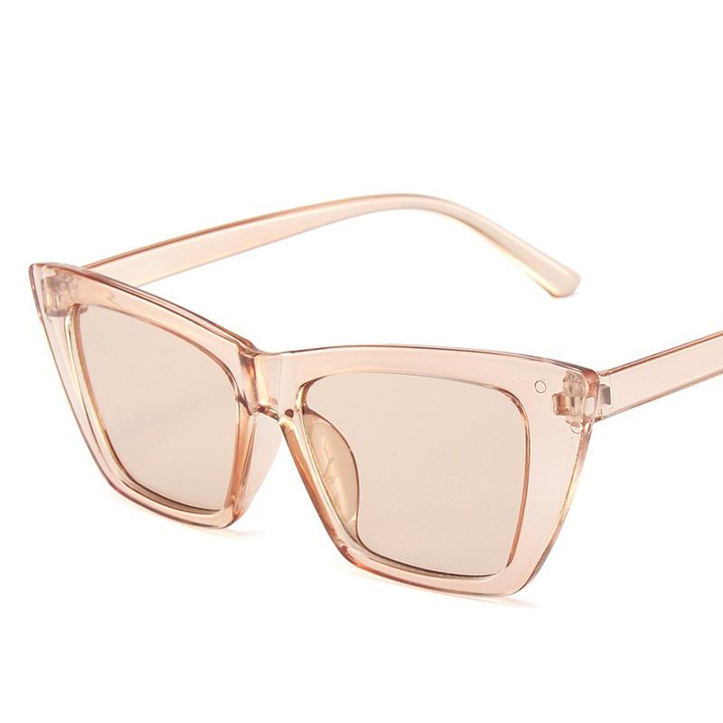 Óculos de Sol Olho de Gato Feminino Moda Retrô Quadrado Óculos de Sol de Vidro Óculos Femininos Óculos de Senhora
