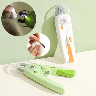Pet Nail Clippers With Led Light Anti Splash Cover Nail File For Grooming Cats Dogs At Home