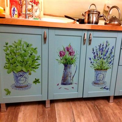 DIY Wandaufkleber Heimdeko Topfblume Schmetterling Küche Fensterglas Badezimmer Aufkleber Wasserdicht ARI
