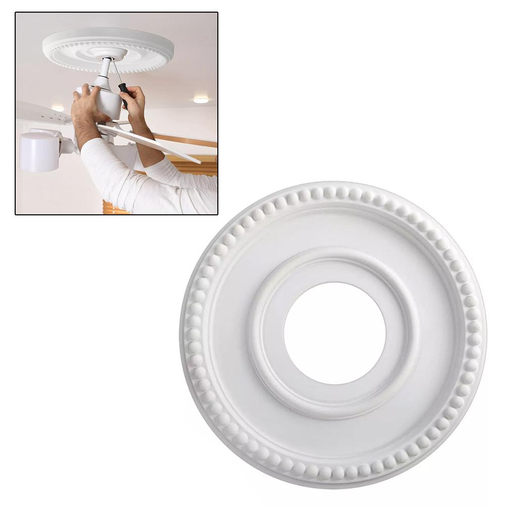 Ceiling Fan Light Fixtures Covers Plate Lamp Panel Round Pu Decorative Ceiling Light Pendant Lamp Base Ceiling Party Decorations