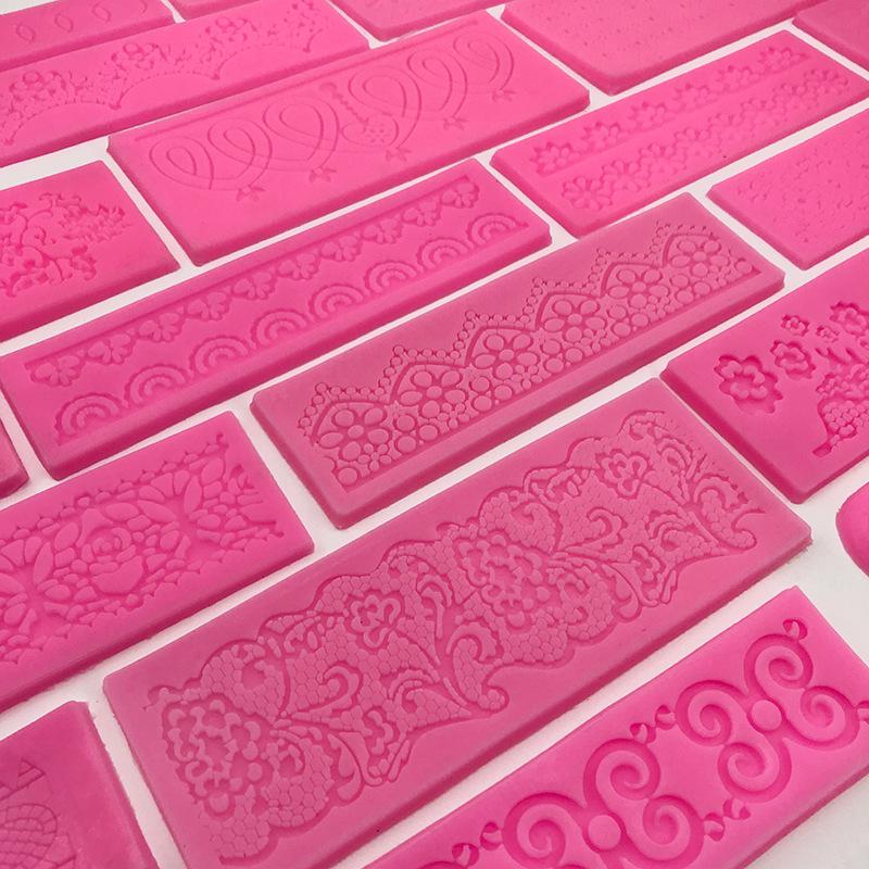 Vintage Pattern Fondant Silicone Mold Cake Border Decoration Set