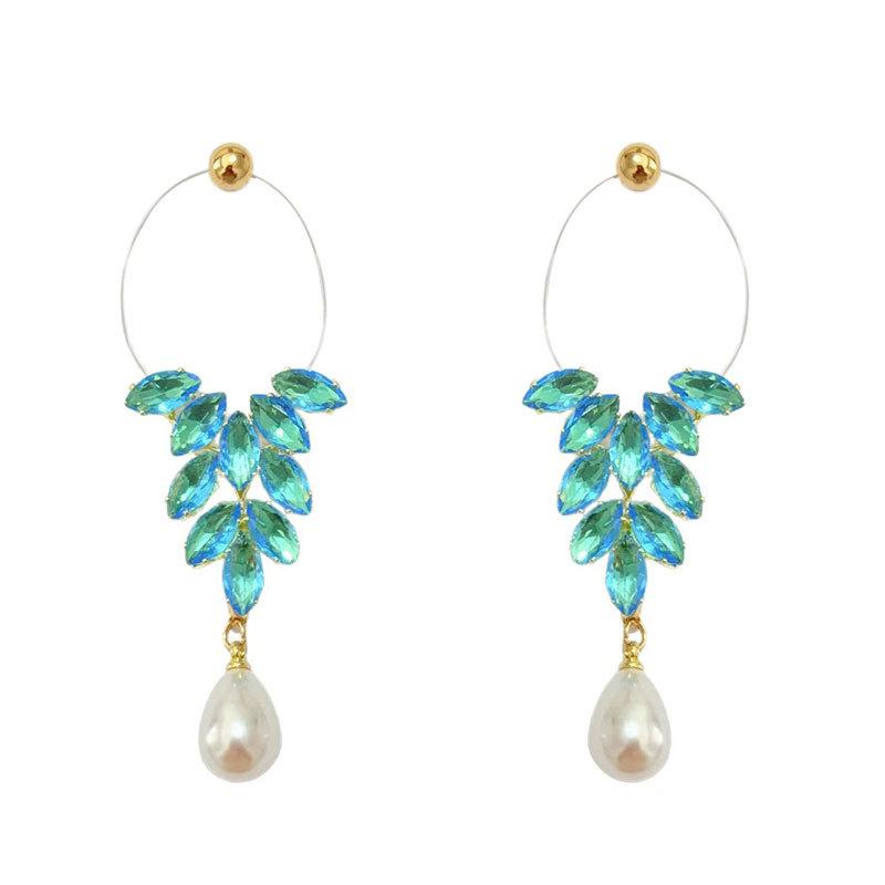 Premium Sense Pearl Tassel Flower Earrings Women'S Seaside Vacation Style Photo Earrings, Exaggerated Earrings Suitable For Summer