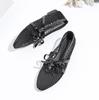 New Mesh bowknot Breathable Flats Female Hollow Soft Sole Comfort Mary Jane Women Leisure Ankle Strap Round Toe Ballet Shoes