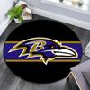Baltimore Ravens Round Area Rug,Carpet Rug for Living Room Bedroom Sofa Playroom Decor,Non-slip Floor Mat