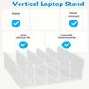 1pc vertical file organizer, acrylic desktop organizer, laptop stand - can hold up to 5 laptops, tablets and smartphones