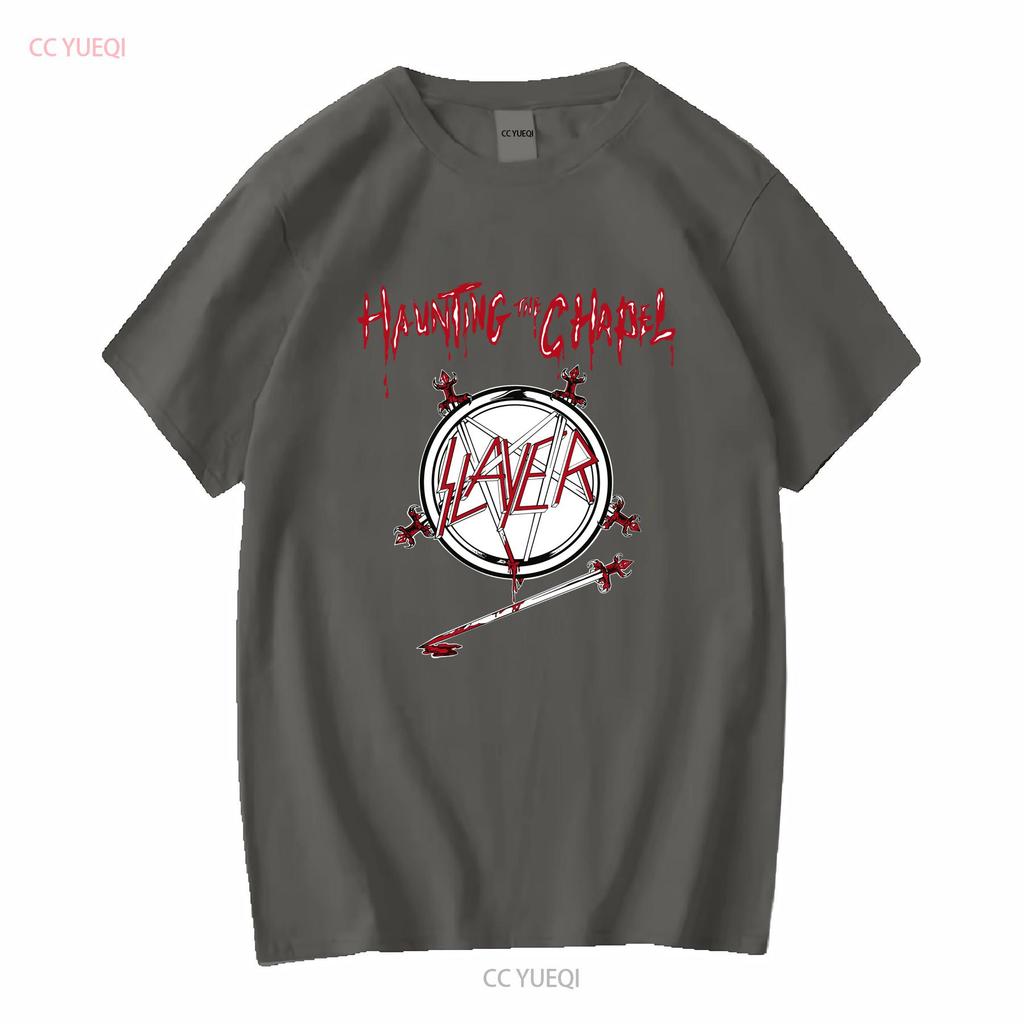 Slayer Haunting The Chapel T Shirt Mens Medium M Heavy Metal vintage Washed Stretched homme streetwear designer clothes Unisex