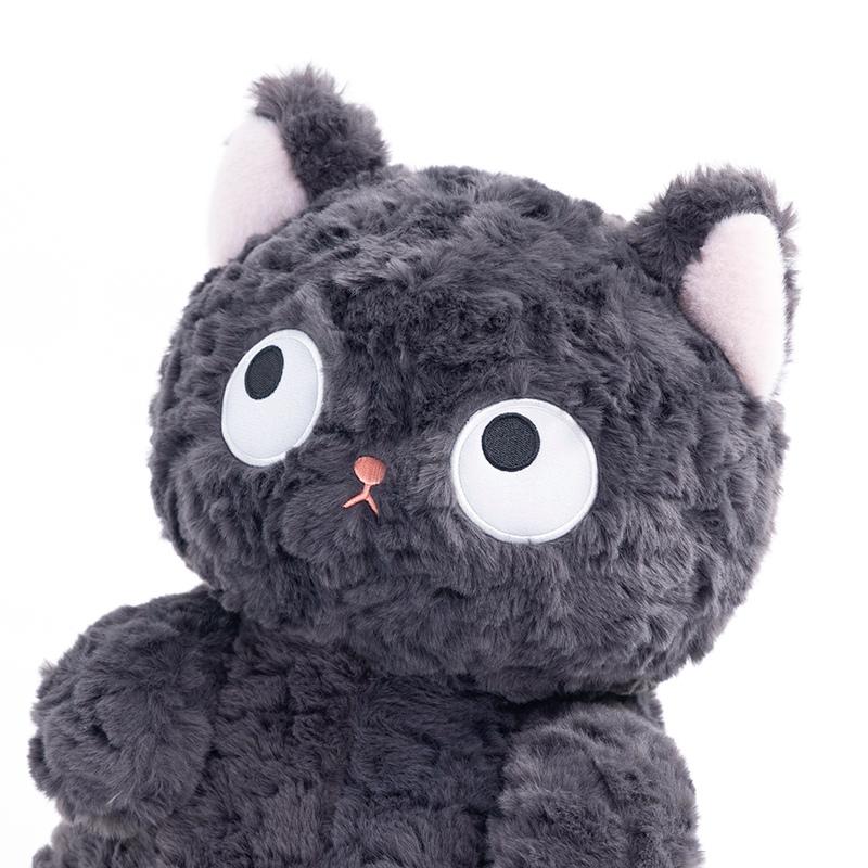 Lovely Big Eyes Black Cat Peluche Toys Fluffy Soft Animal Cat Plush Doll Stuffed Pillow Cushion Nice Gift for Children Girls