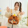 New Kapibara Shoulder Pain Bag Girl Heart Student Schoolbag Cute Orange Capybara See-through Storage Bag
