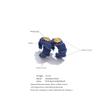 Eetit Creative Blue Denim Flower C Shape Hoop Earrings Women Stainless Steel Popular Jewelry Autumn & Winter New 2025 Wholesale