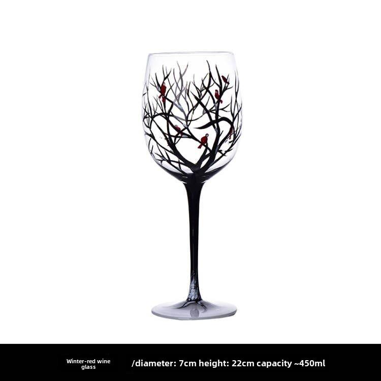 Seasons Glass Cup Four Seasons Tree Wine Glasses Red Wine Glass Goblet Champagne Cup Home Wedding Decoration