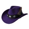 Rongmei's new autumn and winter hats for women, European and American retro woolen western cowboy hats for men, versatile and fashionable with large