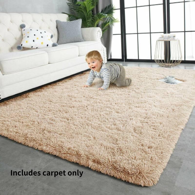 Fluffy Shaggy Large Carpet Anti Slip Soft Rugs For Bedroom Living Dining Room