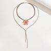 Bohemian Multicolor Drip Oil Five-Petal Flower Necklace - Long & Short Styles Available