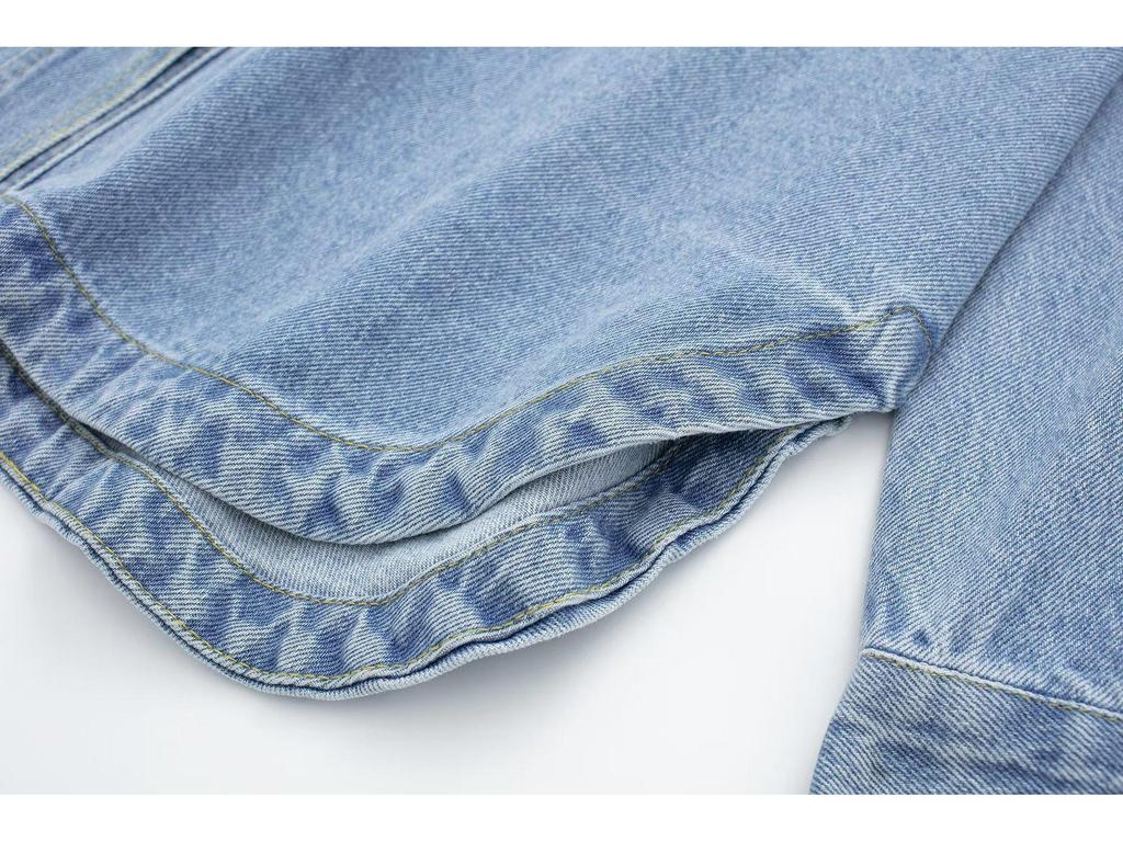 2025 Autumn European American Style Denim Shirt Jacket