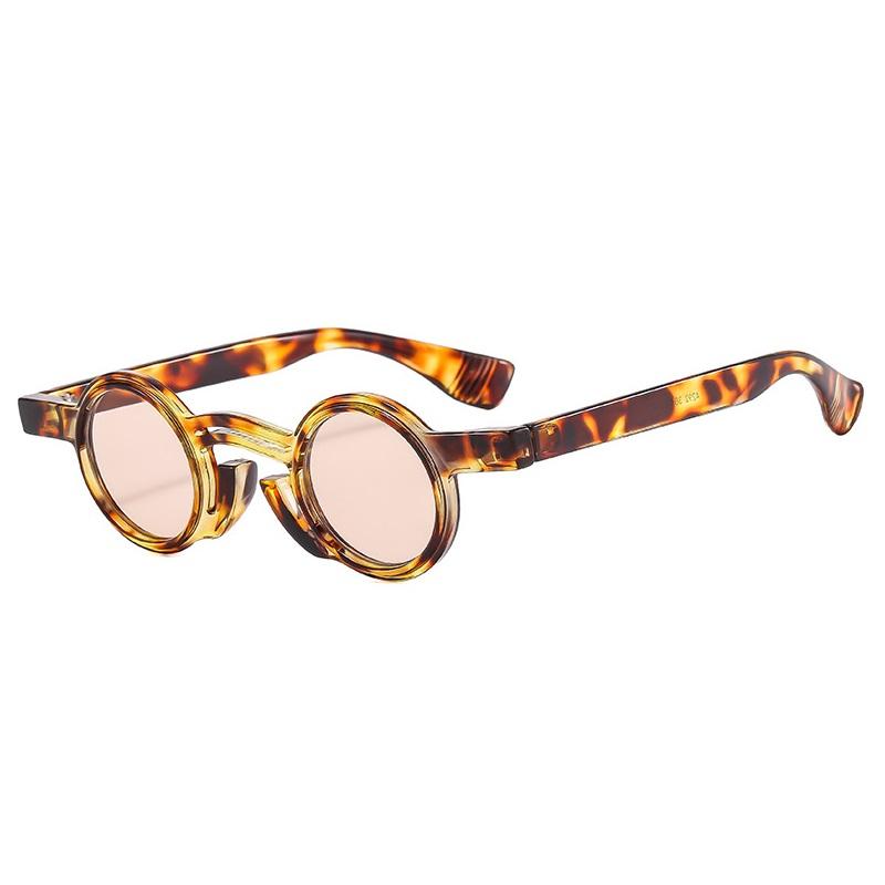 Retro Small Round Punk Women Sunglasses Fashion Double Color Men Trending Hip Hop Sun Glasses Shades Uv400
