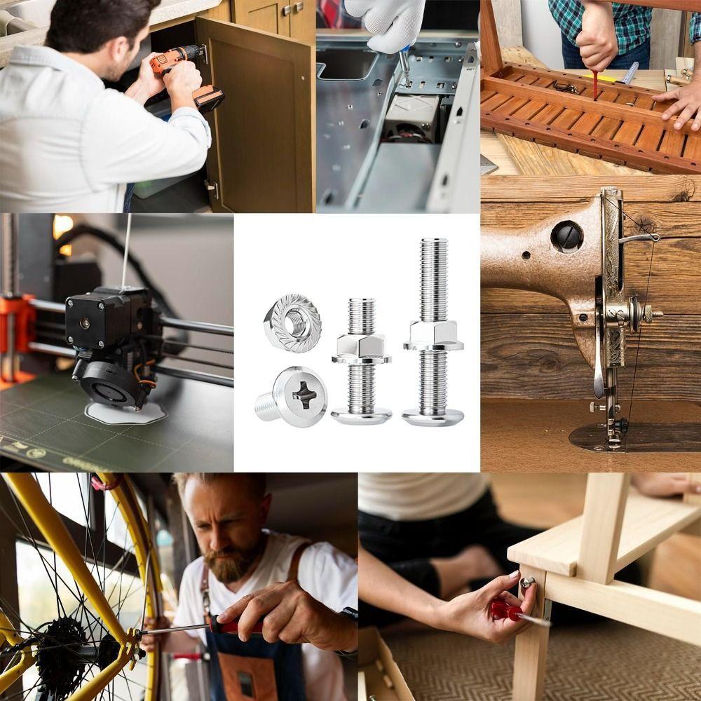 Lock Washers Hex Head Screws M6 M8 Bolts and Nut Set High Strength Allen Head Bolt  DIY Projects