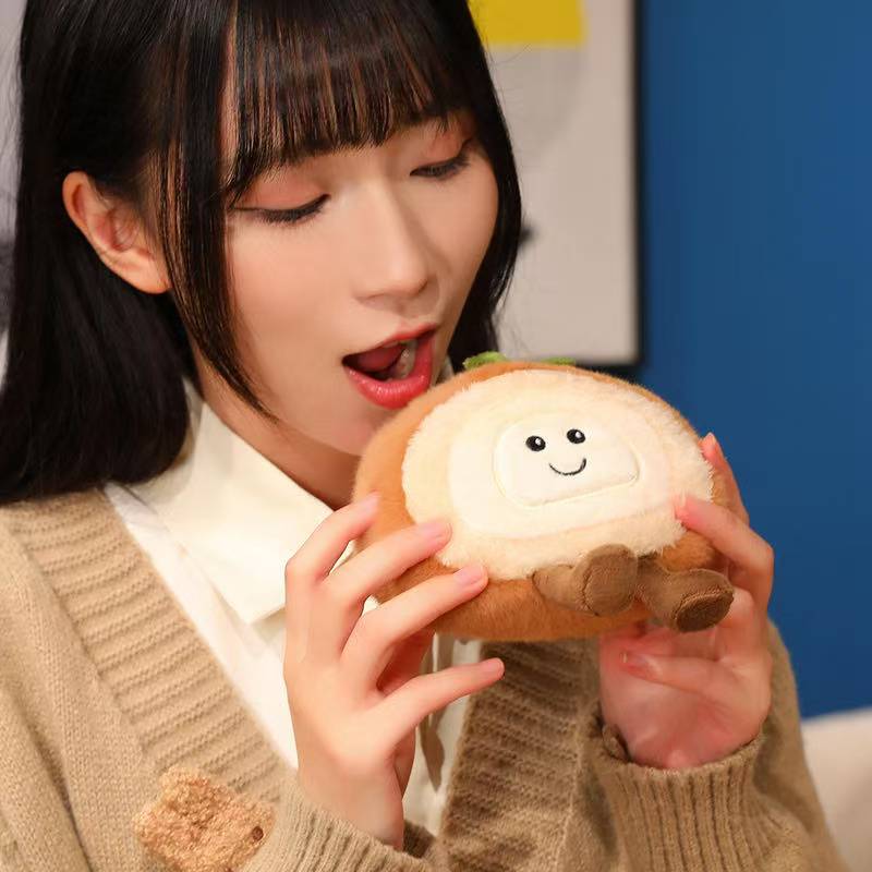 Latest Swiss Roll Cake Doll Kawaii Stuffed Plush Toy Handmade Doll Cartoon Anime Cute Children's Birthday Gift Fun Doll